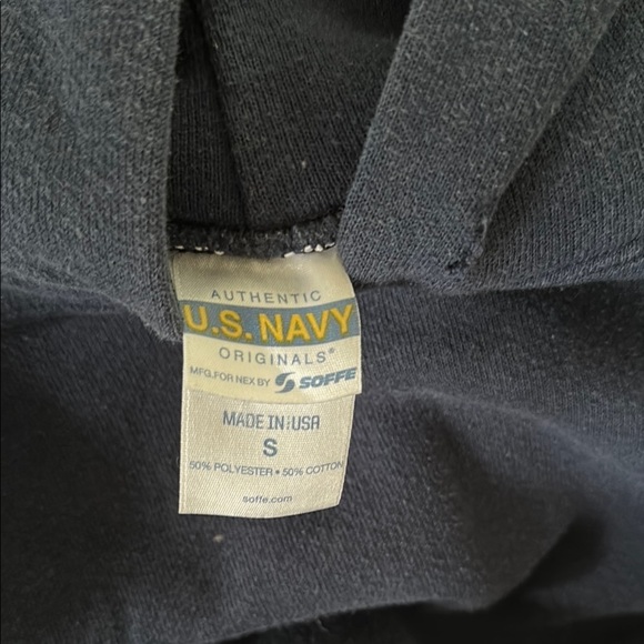 Navy Blue Hoodie Sweater - Picture 3 of 3
